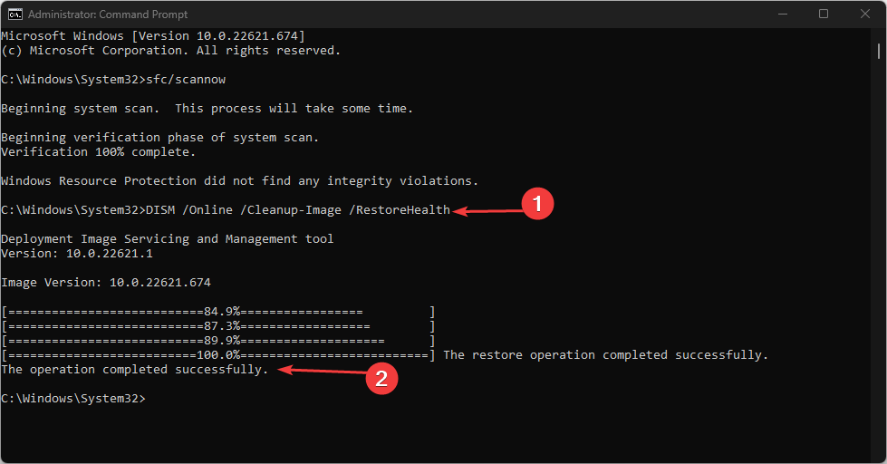 Команда DISM /Online /Cleanup-Image /RestoreHealth