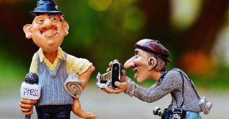 Изображение репортёра и фотографа