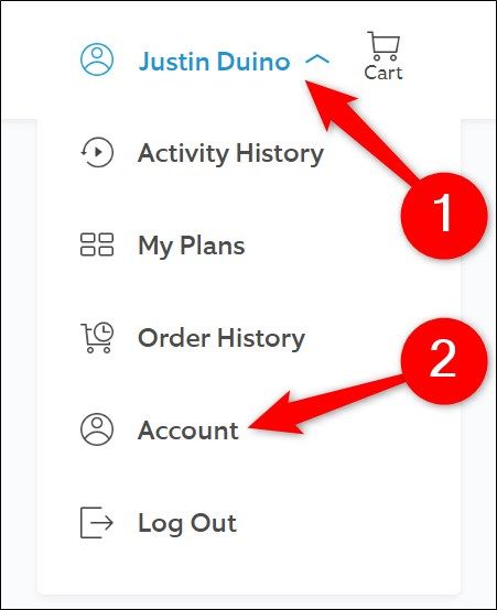 Наведение по имени и выбор Account на сайте Ring