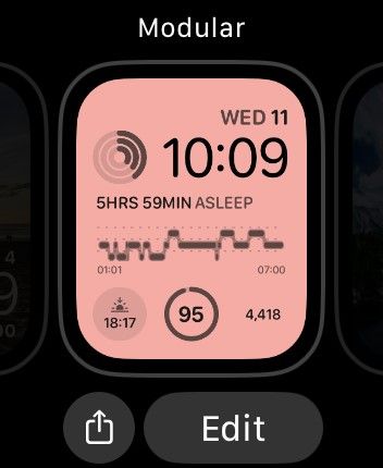 Редактирование циферблата Apple Watch