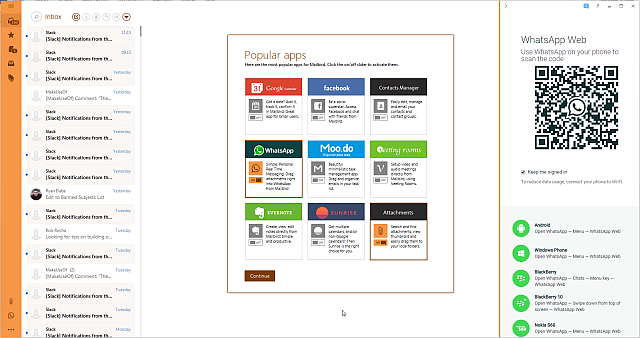 Mailbird Fullscreen Gmail