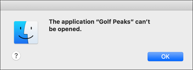 Терминал: пример команды chmod для исправления прав приложения в Catalina