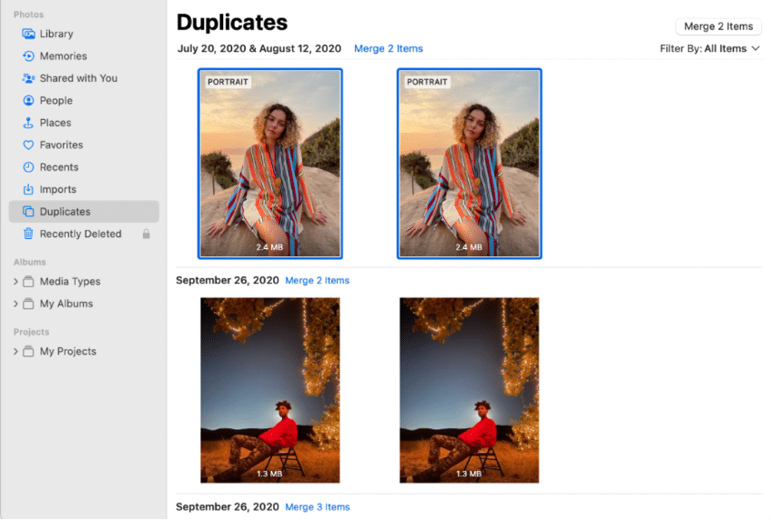 Album Duplicados en Fotos