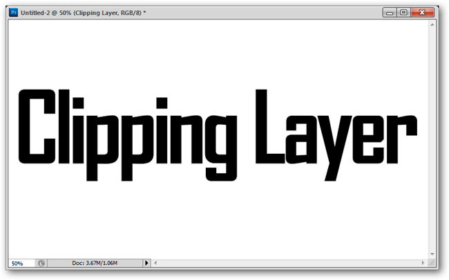 Демонстрация обтравочной маски: верхний слой обрезается по непрозрачности нижнего
