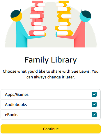 Выберите типы контента, которыми вы хотите делиться.