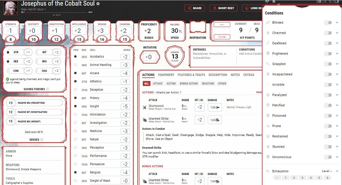 Применение эффектов и состояний