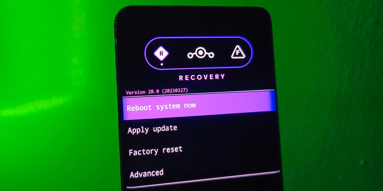 lineageos recovery homescreen