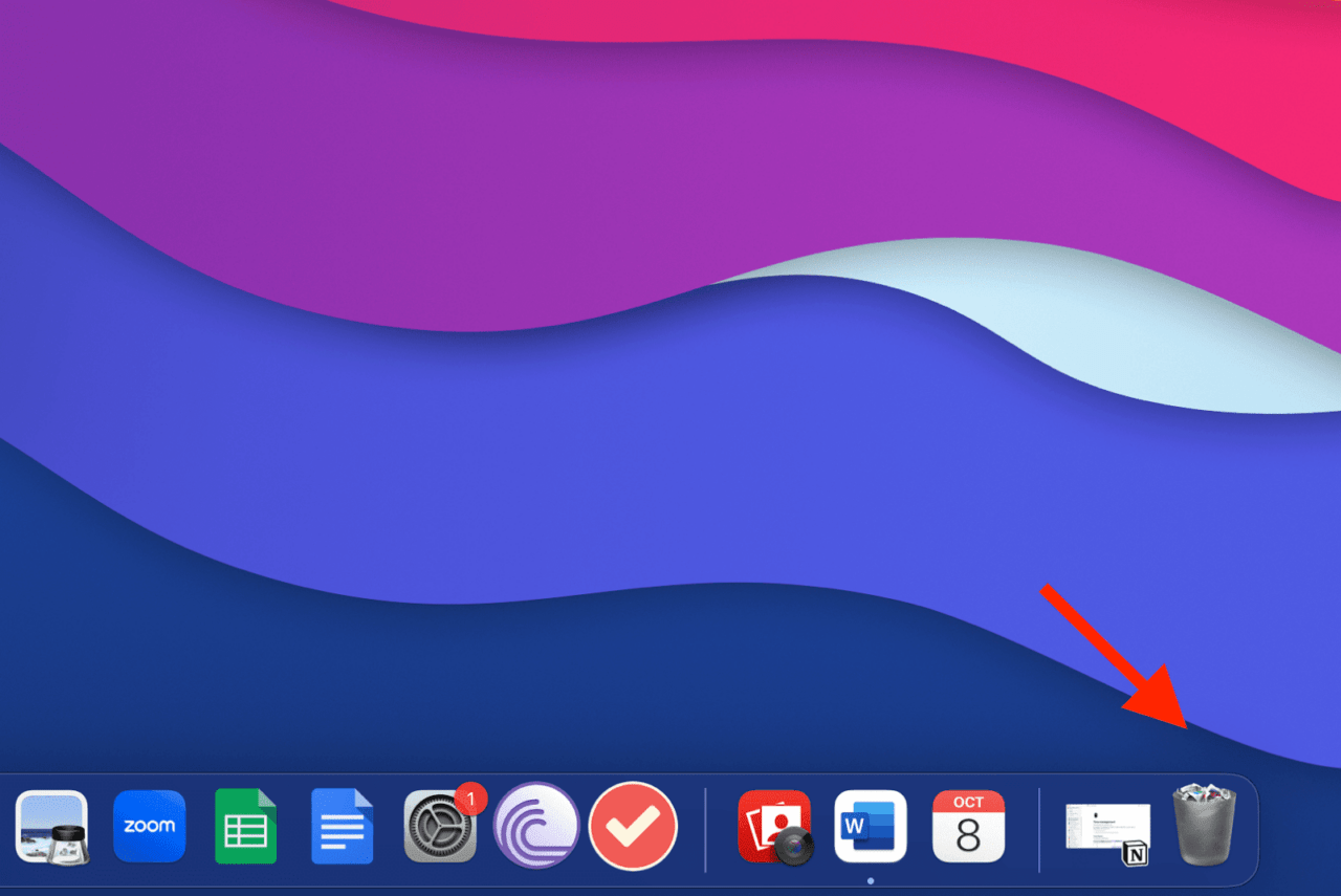 Проверка Корзины macOS