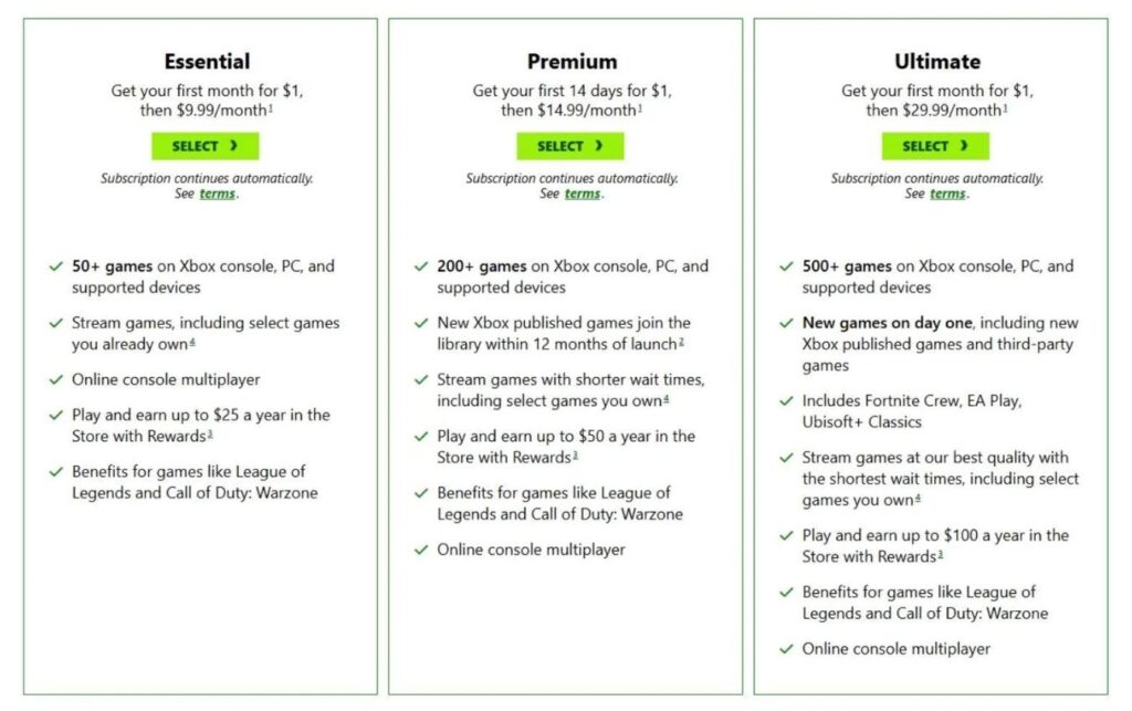 Fortnite на Xbox или в облаке — пример интерфейса