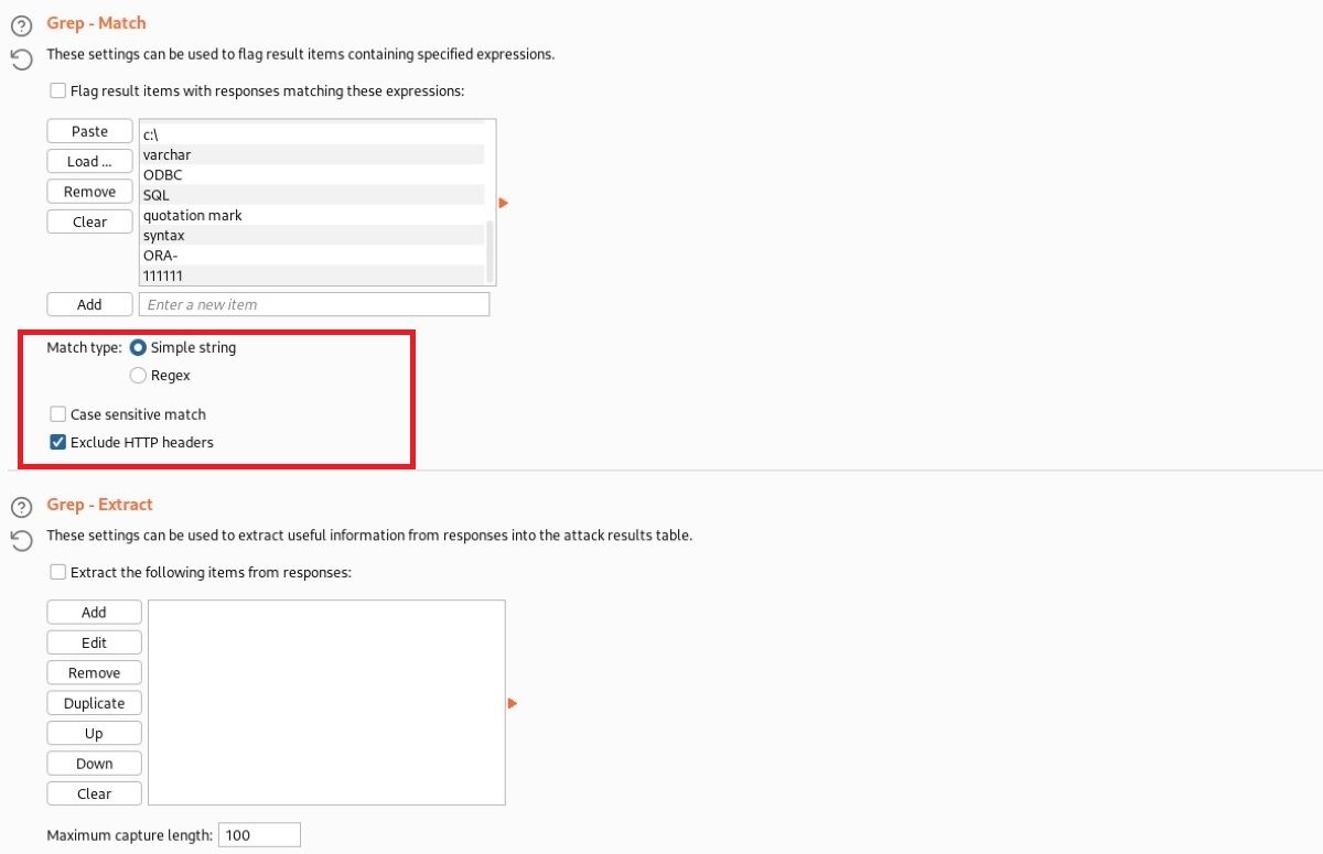 Типы совпадений и извлечений