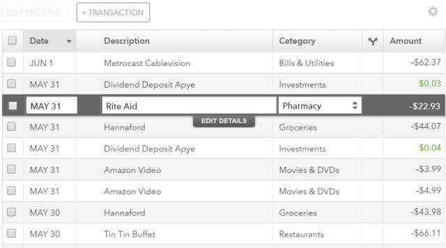 Mint: интерфейс скриншота приложения с графиками расходов