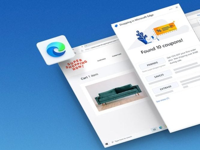 Обновления Edge и Bing: купоны и центр покупок