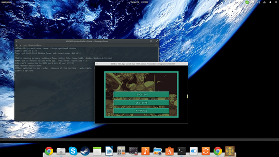 Запущенная игра UFO Enemy Unknown в DOSBox