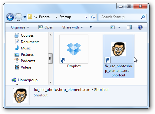 Изображение: Папка автозагрузки Windows