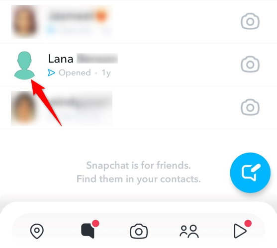 Выберите профиль пользователя или Bitmoji.