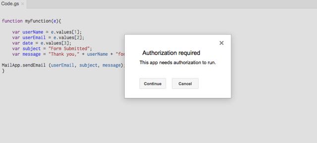 Утверждение прав для запуска кода.