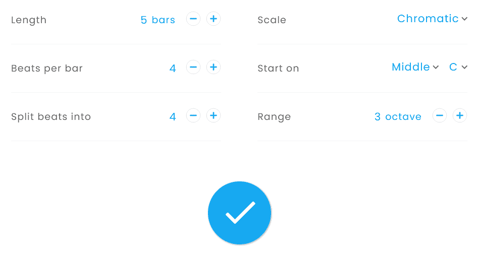 Настройки темпа, тактов и шкалы в Song Maker