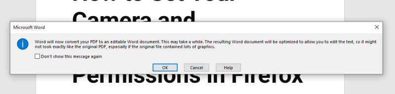 Конвертация PDF в Word для чтения вслух