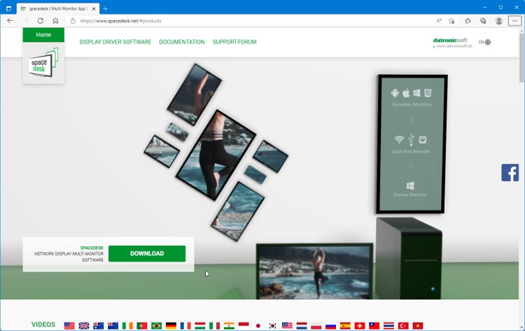 Скриншот сайта SpaceDesk
