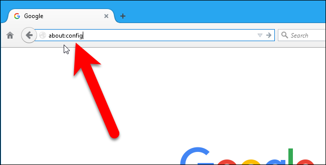 Ввод about:config в Firefox