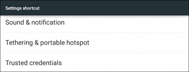 Выбор «Tethering & portable hotspot» в меню настроек