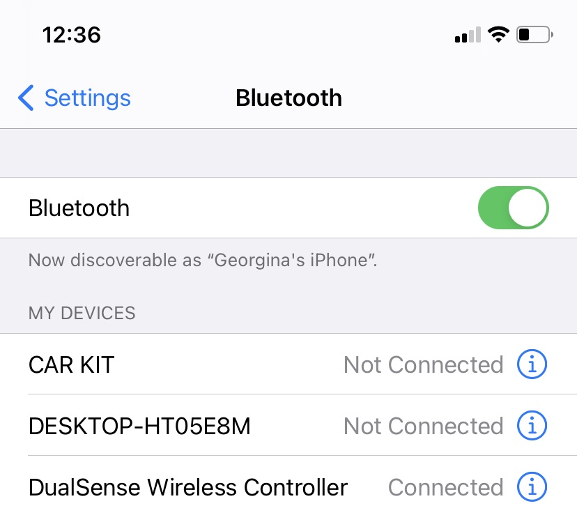 Подключение DualSense к устройствам Apple