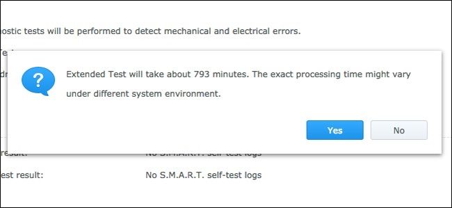 Индикатор прогресса S.M.A.R.T. теста и состояние диска во время проверки