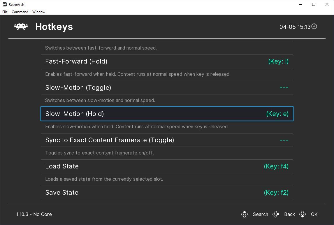 Секция горячих клавиш с пояснениями