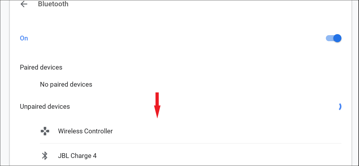 Выбор Wireless Controller на Chromebook