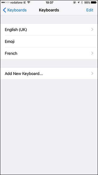 Подтверждение выбранной клавиатуры (французский)