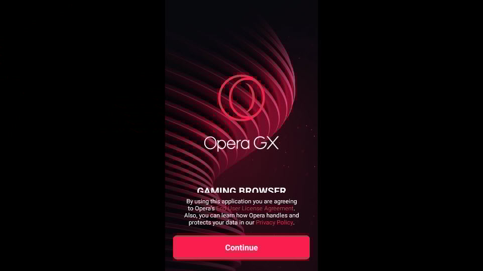Интерфейс Opera GX на телевизоре