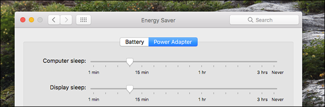 Настройки энергосбережения с параметрами сна