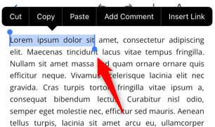 Выберите текст, который нужно подсветить.