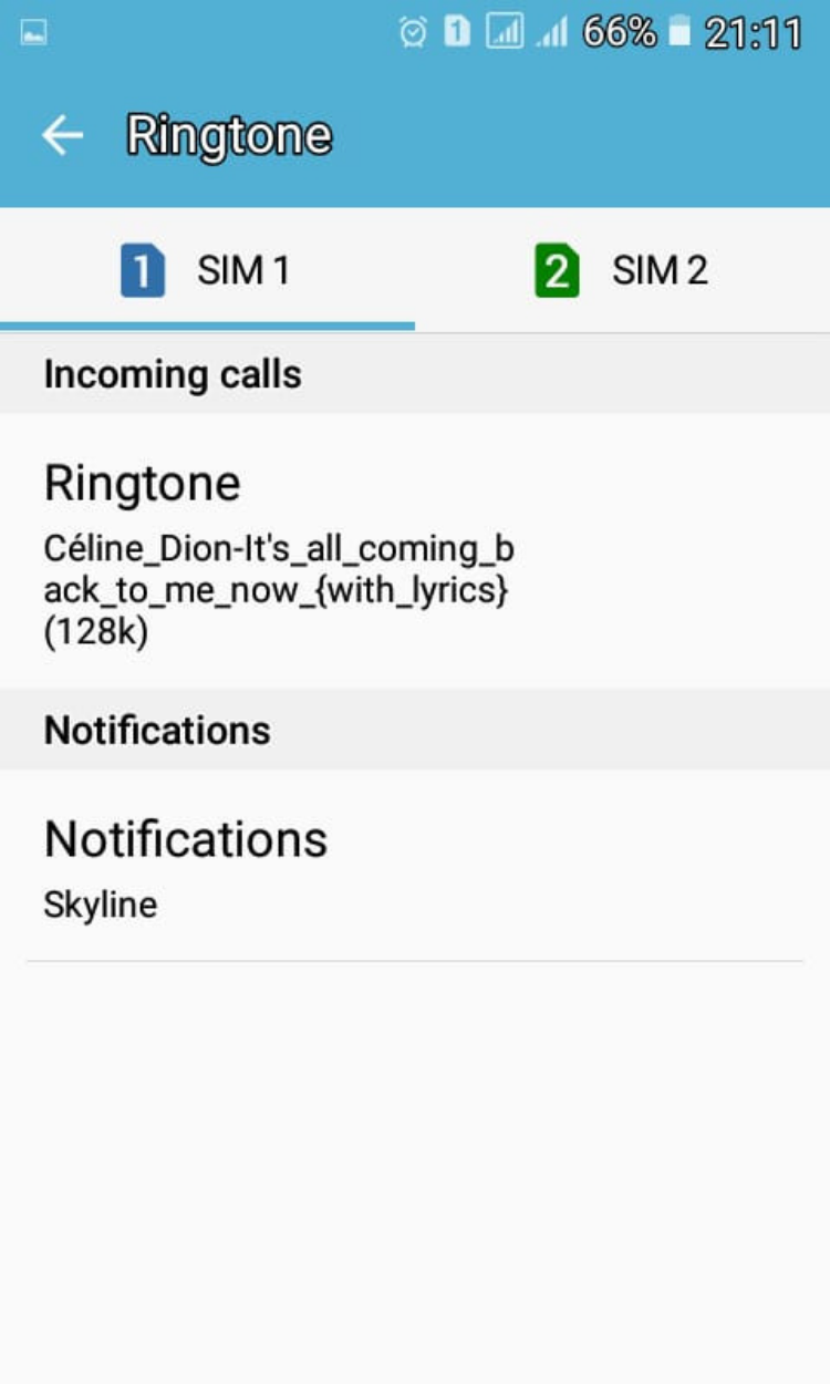 Новый рингтон выбран