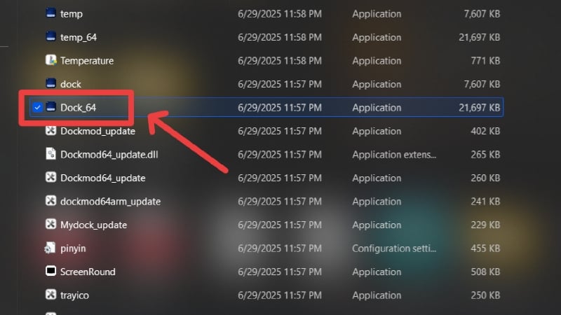 установка dock_64