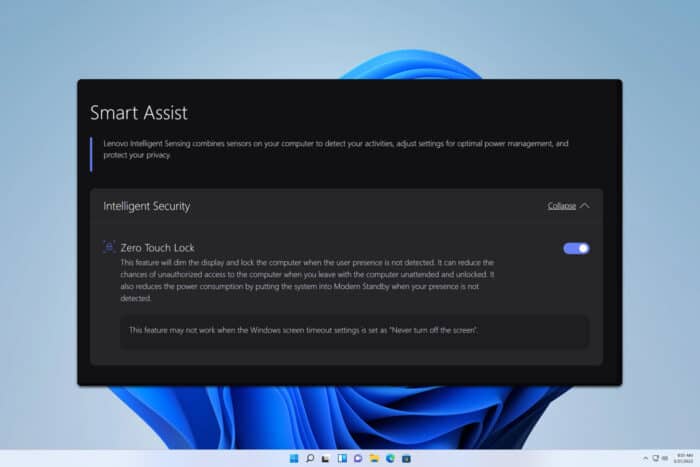 Отключение Zero Touch Lock в Lenovo Vantage