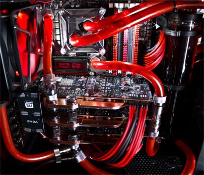 Système de watercooling installé dans un boîtier PC