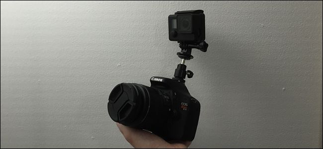 GoPro, закреплённый на адаптере с винтом-барашком