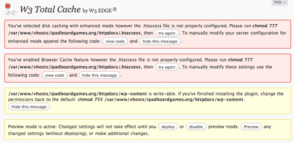 Файл .htaccess недоступен для записи — пример