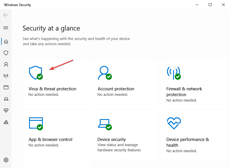 virus & threat protection to fix memory management windows 10