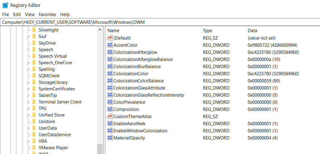 Aero Glass: регулирование реестра для тонкой настройки эффектов