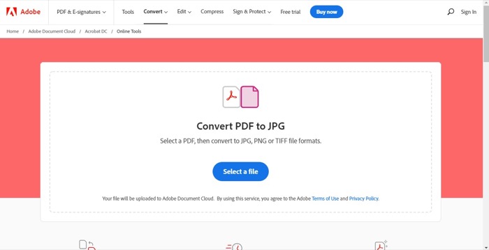 Загрузка в Adobe Acrobat online