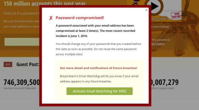 breachalarm — проверка по email и паролям