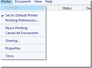 Подключение к удалённому принтеру
