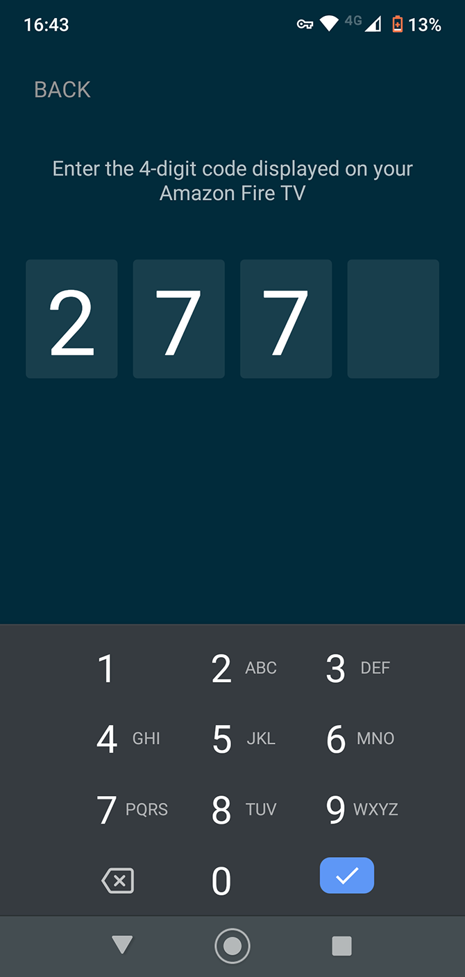 enter pin fire stick app