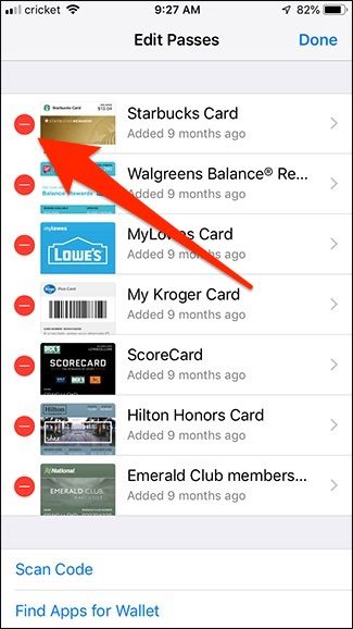 Удаление пропуска через кнопку редактирования