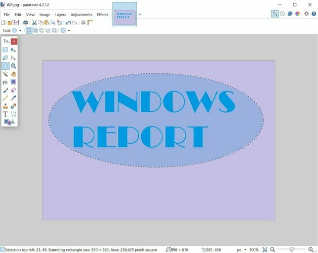 Удаление старого фона ластиком и заливка нового цвета с помощью инструмента Заливка в Paint.NET