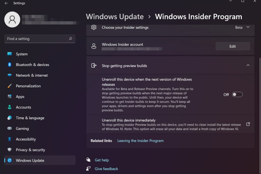 Windows Insiderを退会する方法（Windows 10/11）