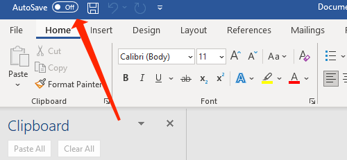 Нажмите тумблер рядом с AutoSave