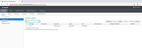 FreeIPA Dashboard